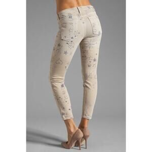 Current/Elliott The Stiletto Safari Write On Destroy Cropped Jeans 28